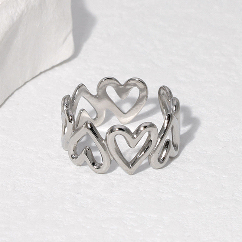 Anillo corazones