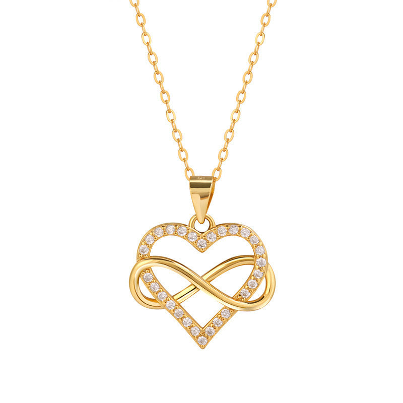 Collar corazón infinito