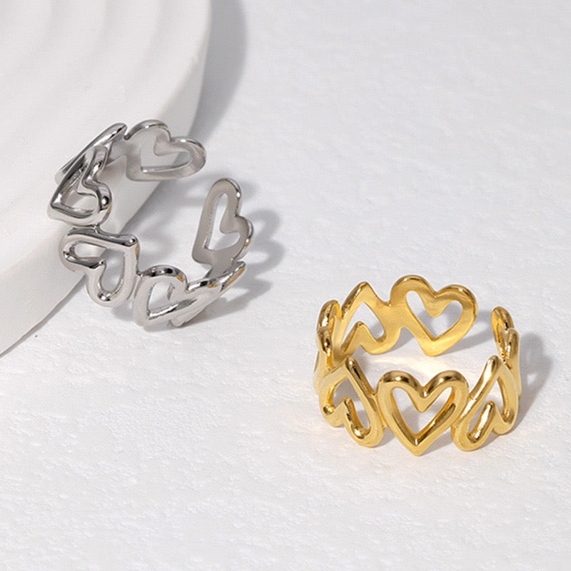 Anillo corazones