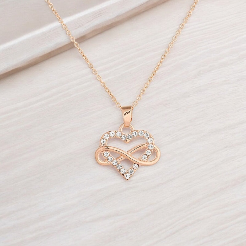 Collar corazón infinito