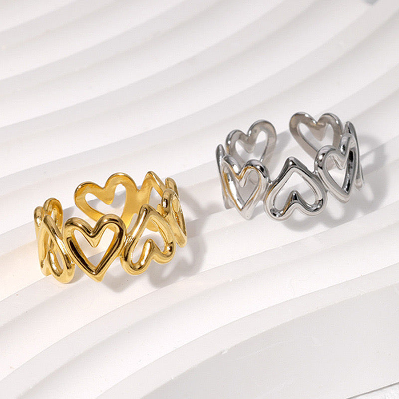 Anillo corazones