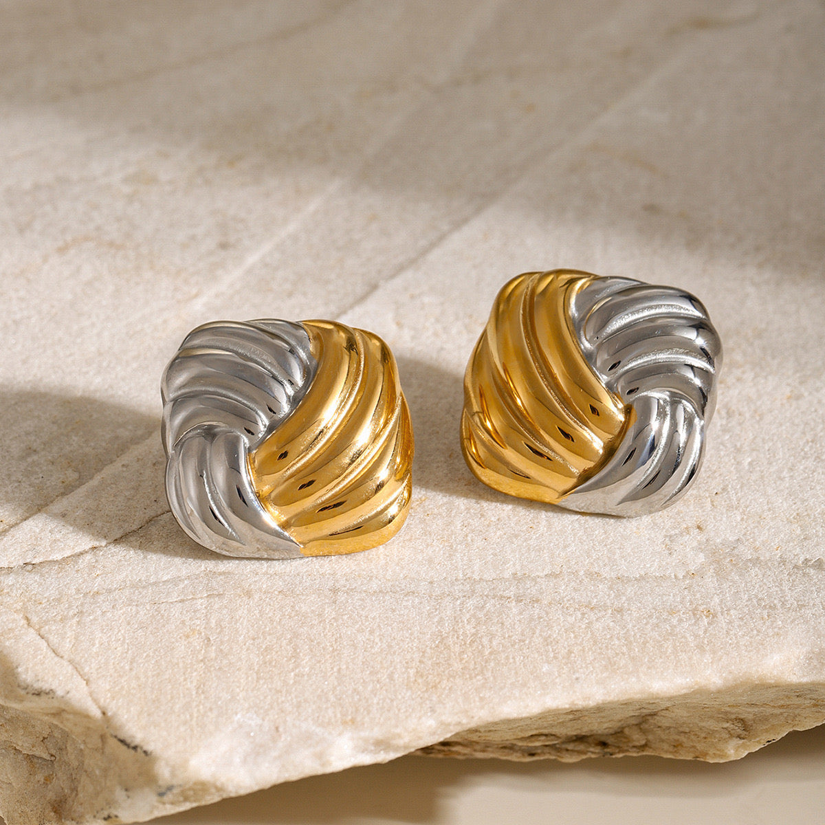 Twisted Square Earrings