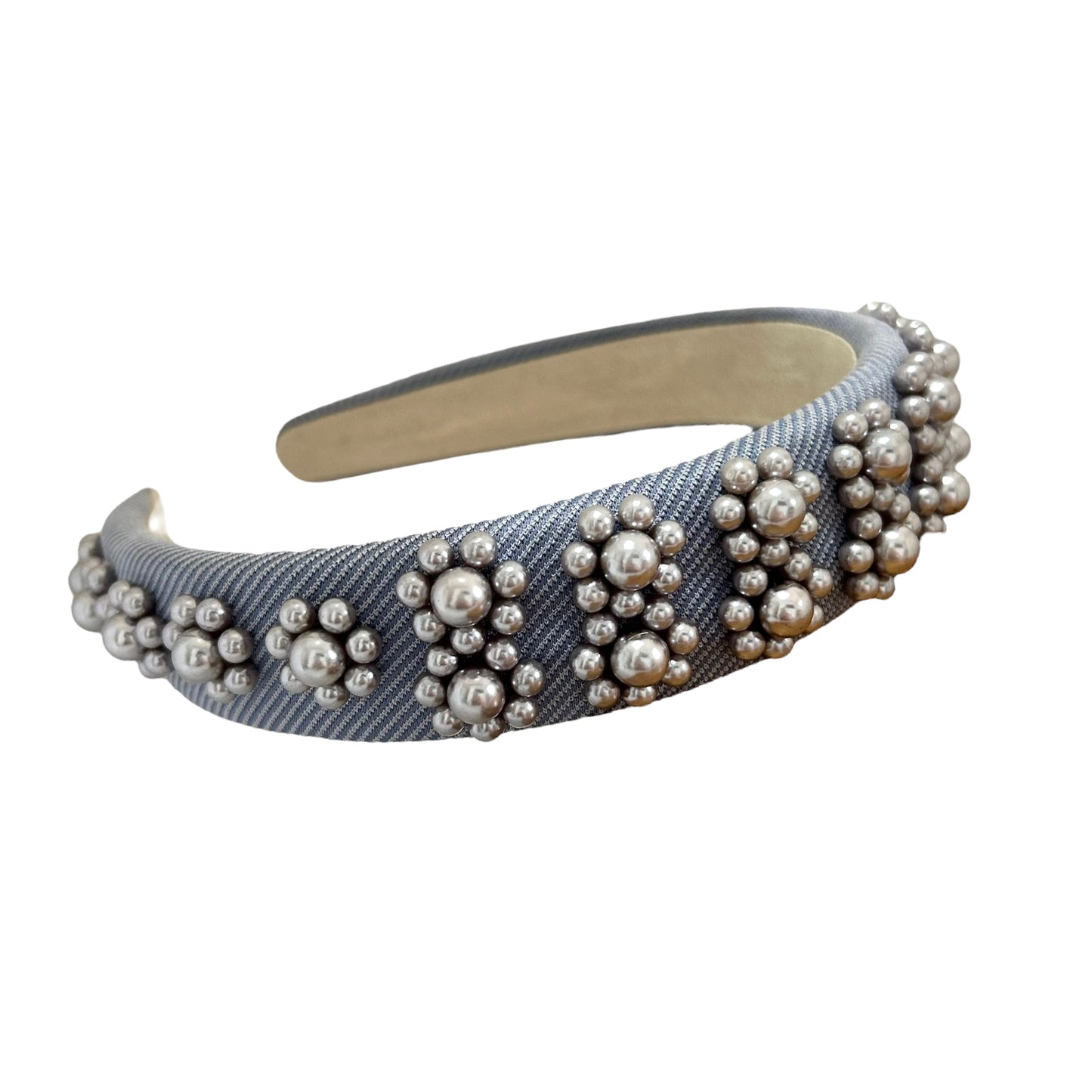 Pearl headband deluxe gray
