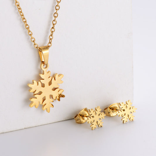 Set Copos de Nieve - Collar y aretes