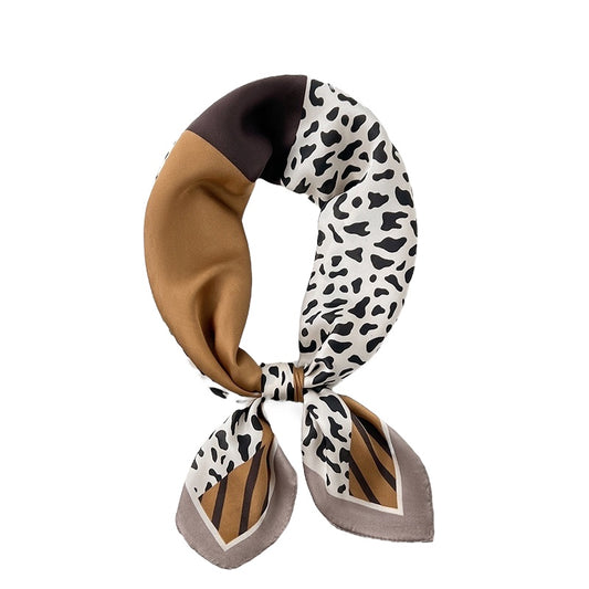 Pañuelo Animal print café