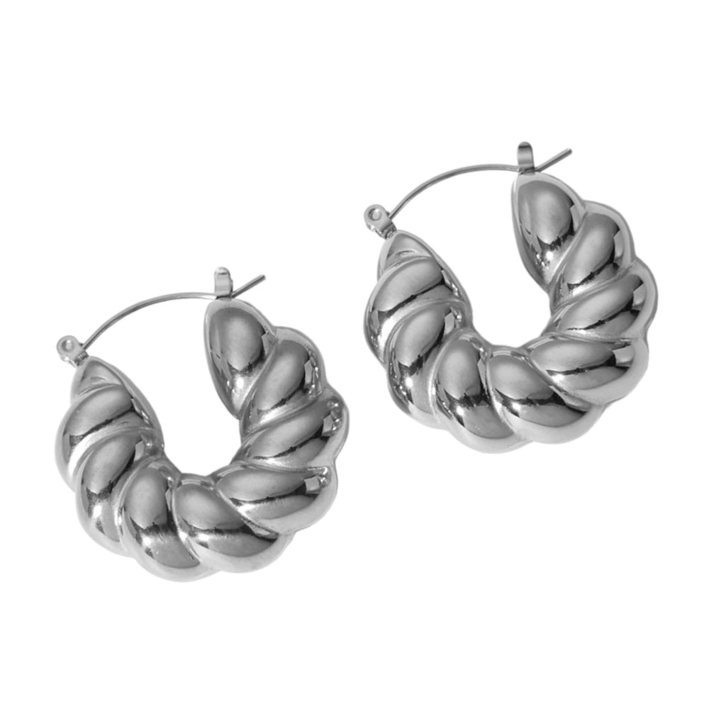 Twist chunky hoops