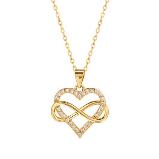 Collar corazón infinito