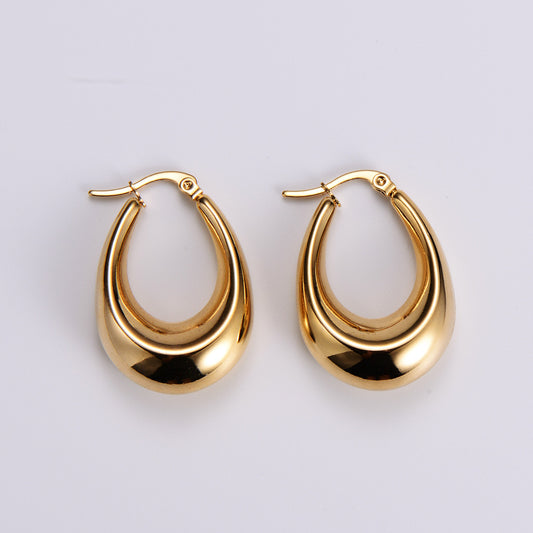 Oval chunky hoops