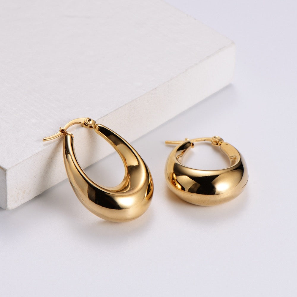 Oval chunky hoops