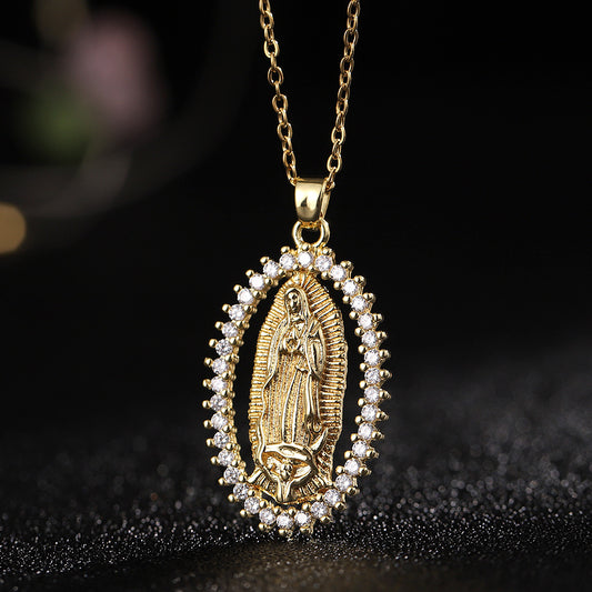 Virgen con brillantes