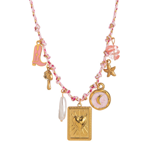 Collar Rosa Cósmico