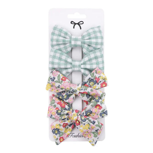 Set 4 hair bows