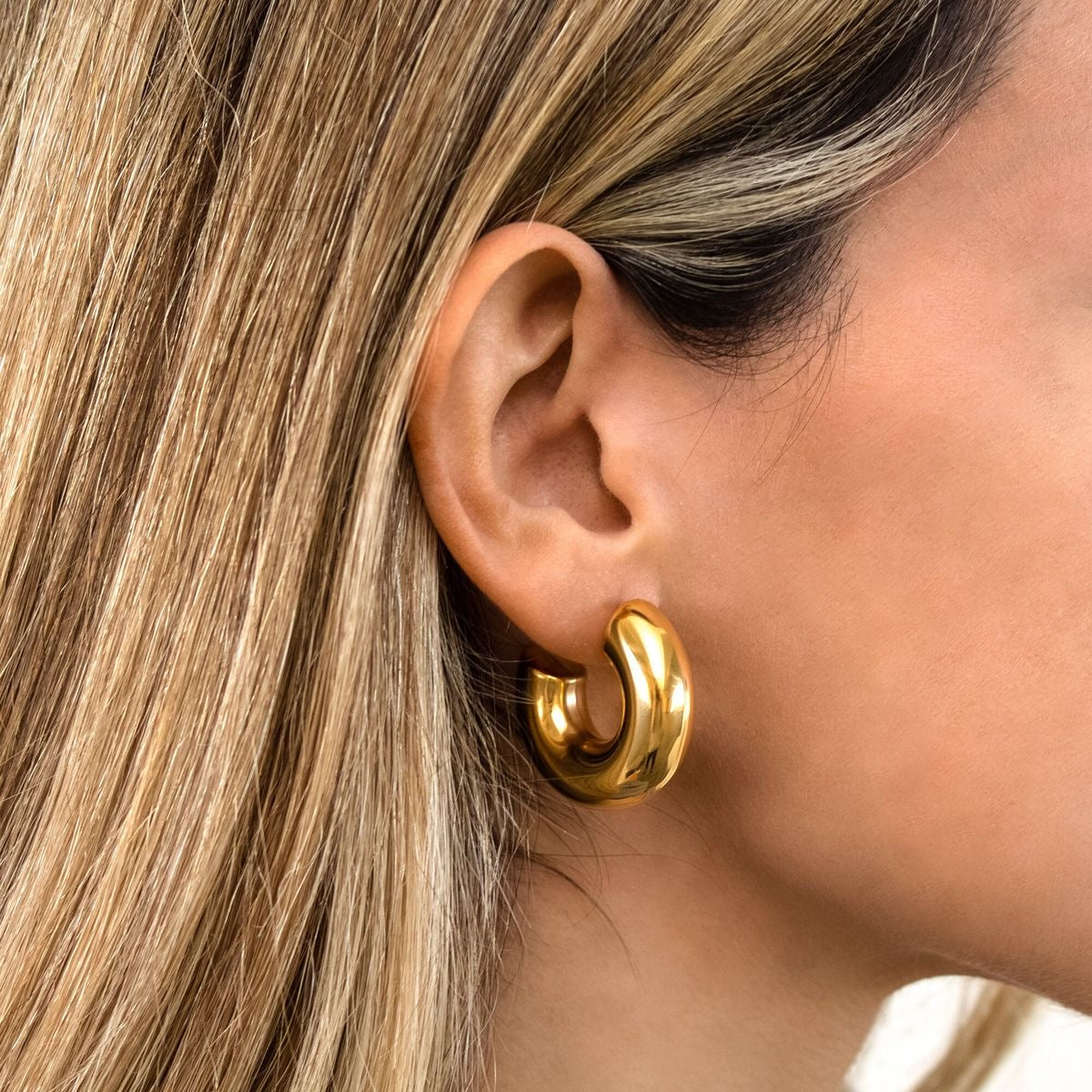 Gold Chunky Hoops