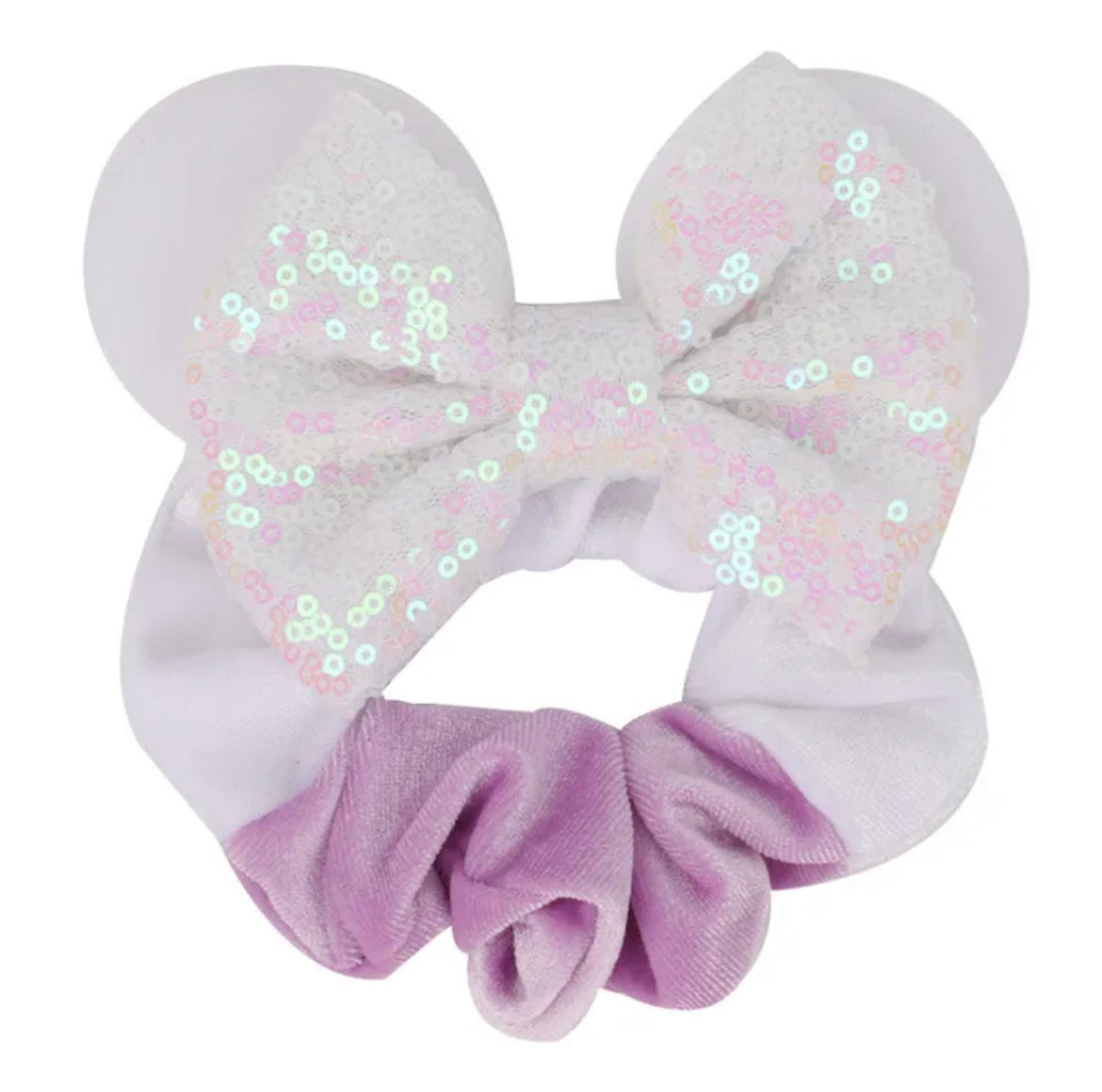 Scrunchie white and lilac