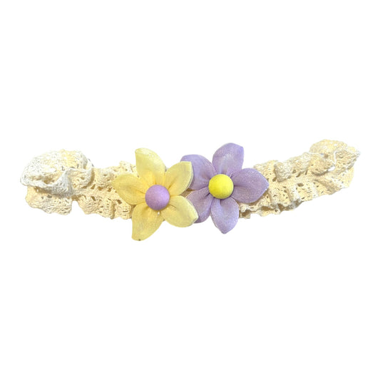 Headband flower purple and yellow