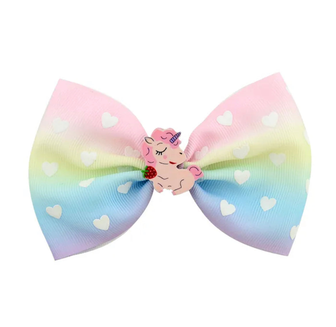 Rainbow hair bow